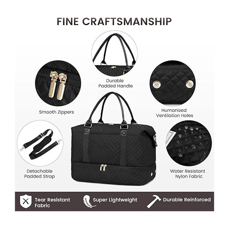 Versatile Quilted Weekend Bag Bowlift