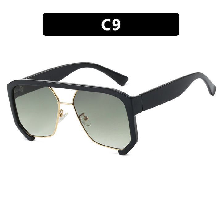 Ladies fashionable oversized sunglasses with elegant, faceted frame construction Bowlift