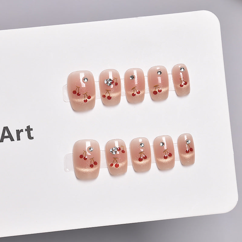 Glamorous Heart-Themed Press-On Nail Set Bowlift