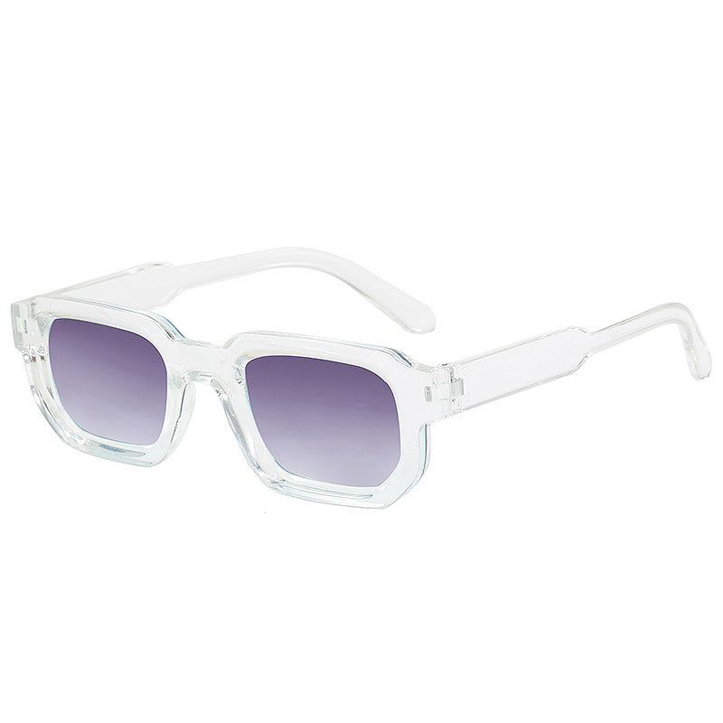 Women's fashionable square sunglasses with clear frame Bowlift