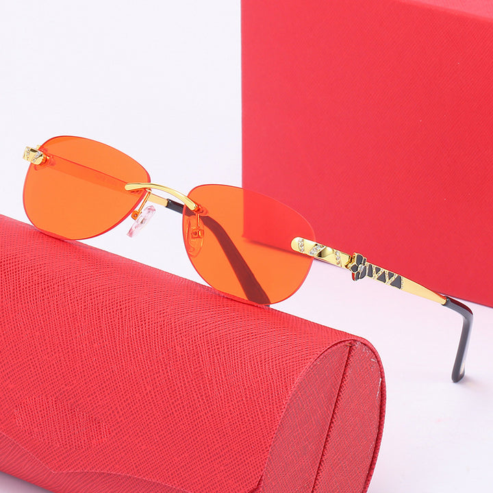 Women's fashionable sunglasses with stylish metal frame and protective lenses Bowlift