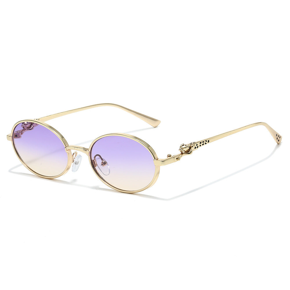 Vintage Round Lens Sunglasses with Gradient Glass Bowlift