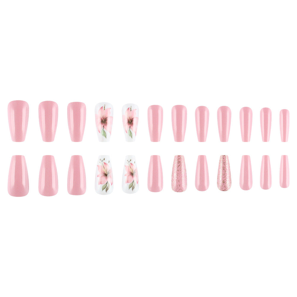 Floral Design Press-On Nail Art Set Bowlift
