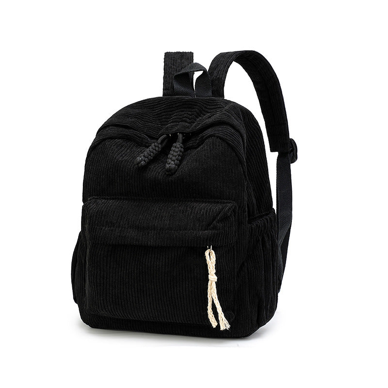 Corduroy Fabric Backpack Bowlift