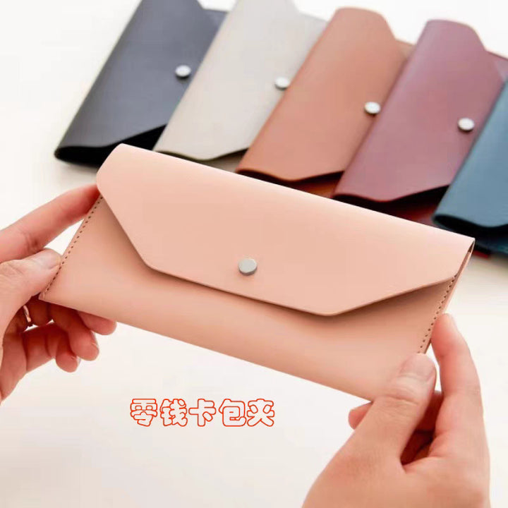 Leather Envelope Sunglasses Case with Snap Closure Bowlift