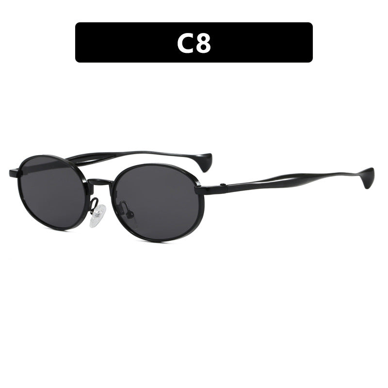 Women's robust round sunglasses with mirrored lenses Bowlift