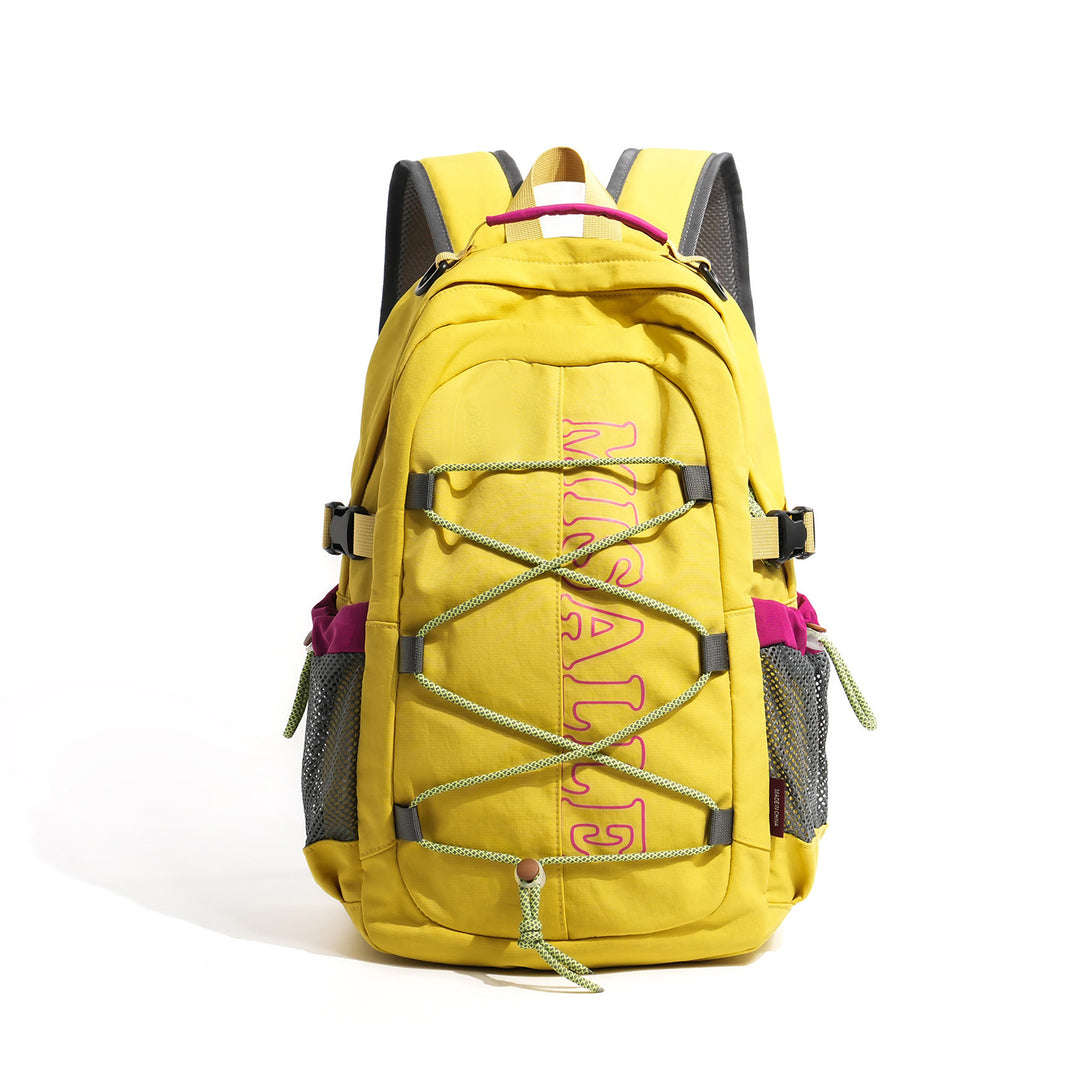 Unisex spacious leisure and travel backpack with padded laptop compartment and elastic front bungee Bowlift