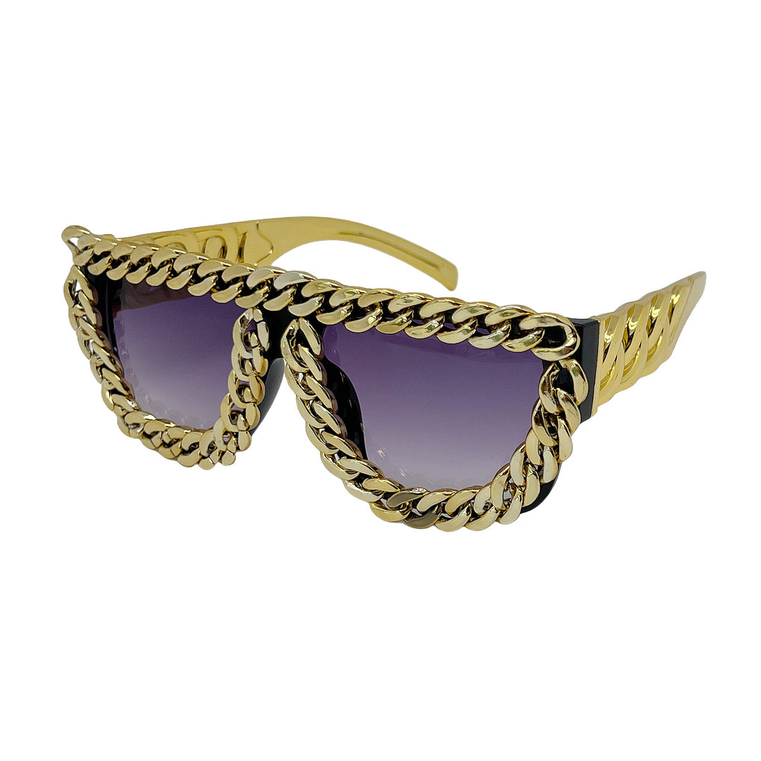 Women's sunglasses with eye-catching chain frame Bowlift