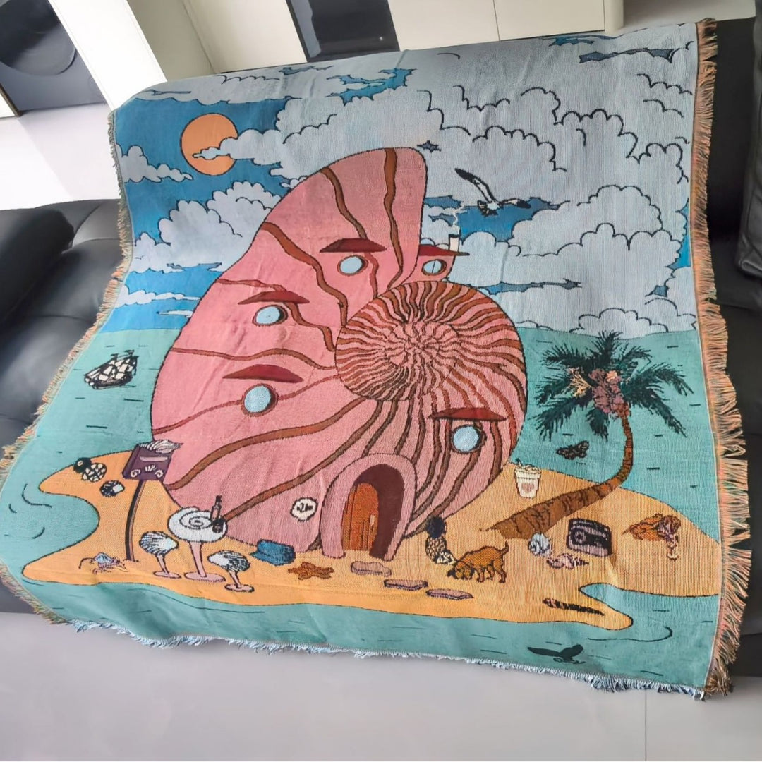Artistic Jacquard Throw Blanket