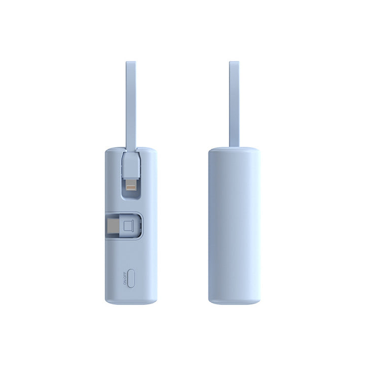 Compact power bank with integrated charging cable and LED indicator Bowlift