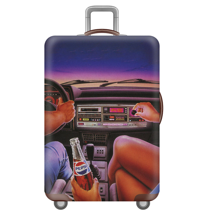 Unisex nan robust hard-shell suitcase with artistic face portrait print and 360° wheels Bowlift