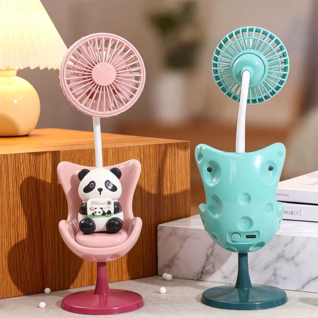 Ladies creative table fan with fun bear design Bowlift