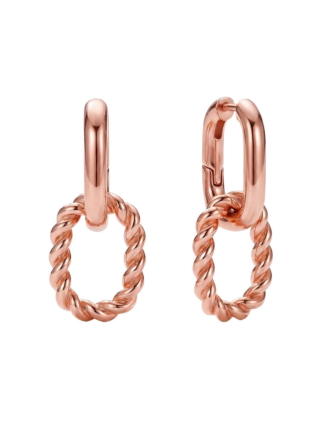 Elegant Spiral Drop Earrings Bowlift