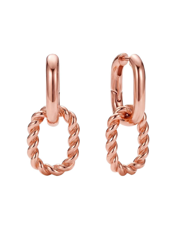 Elegant Spiral Drop Earrings Bowlift