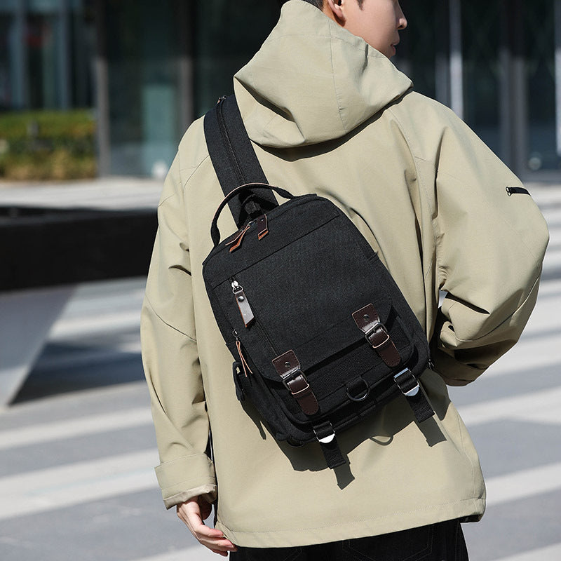 Versatile Canvas Messenger Bag Bowlift