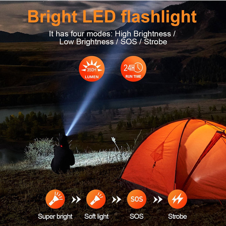 Solar-powered power bank with LED flashlight and sturdy housing Bowlift