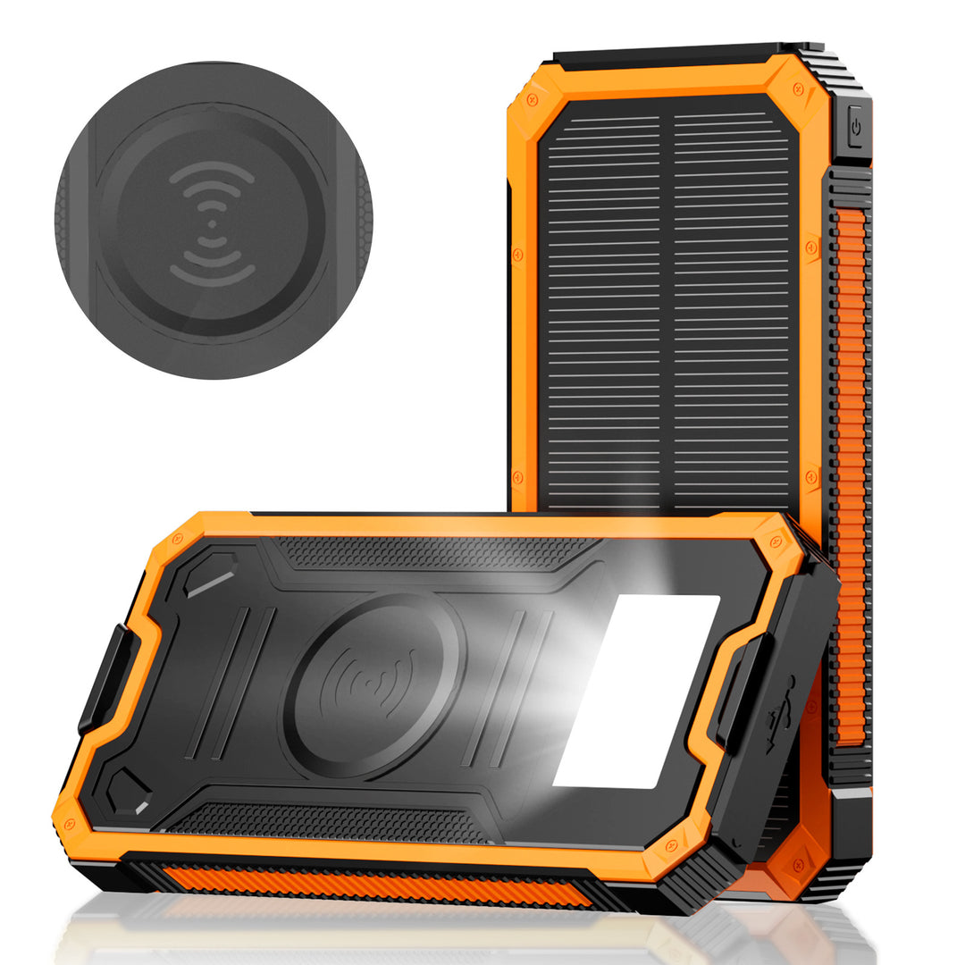 Solar-powered power bank with fast charging function and wireless charging option Bowlift