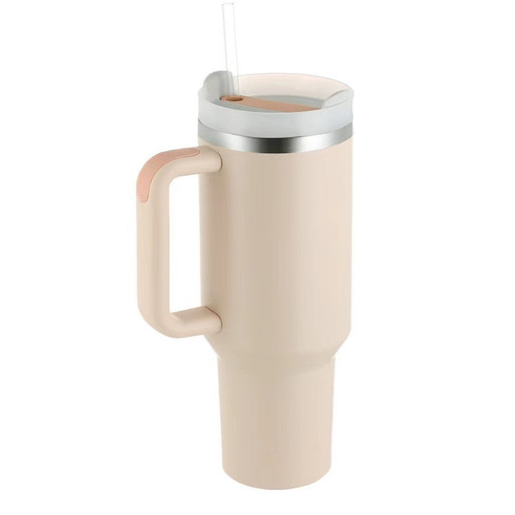 Ladies Insulated Mug with Handle and Practical Straw Bowlift