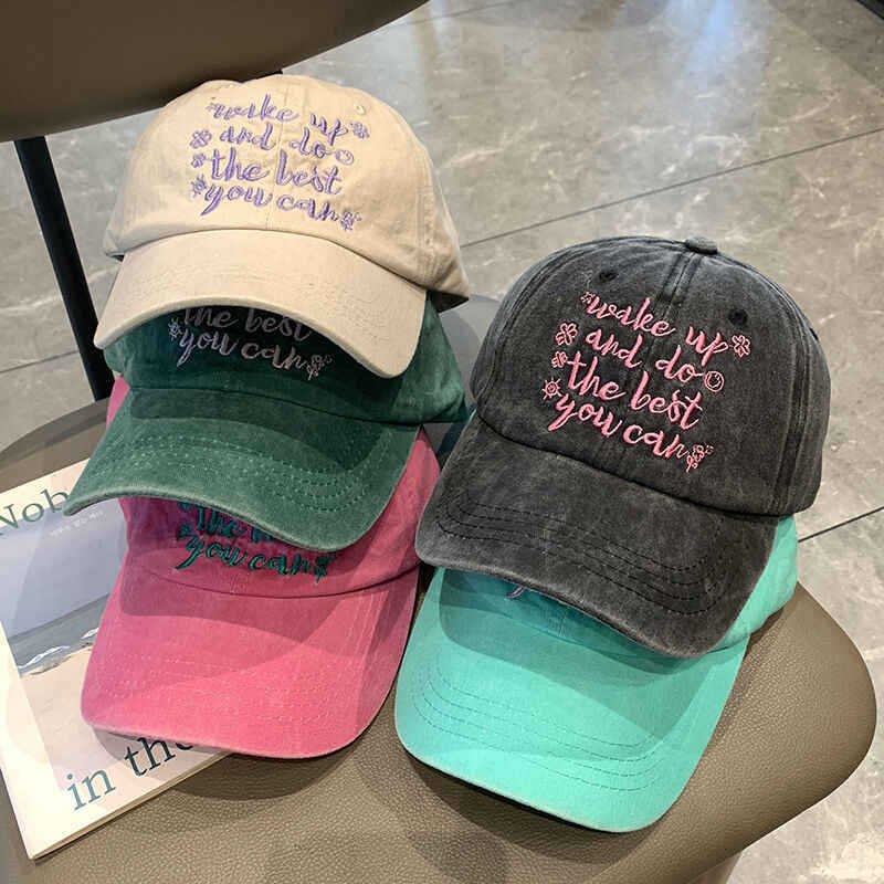 Women's Motivational Embroidered Cap Bowlift