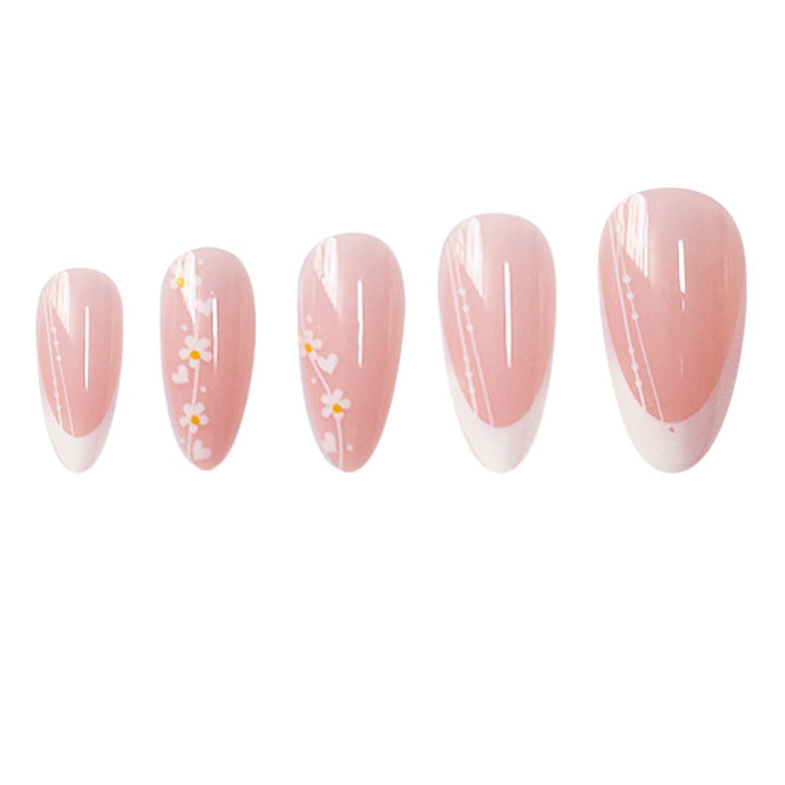 Artistic Floral Gradient Press-On Nail Set Bowlift