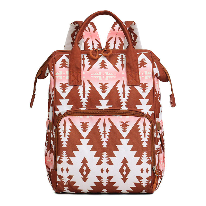 Geometric Patterned Travel Backpack