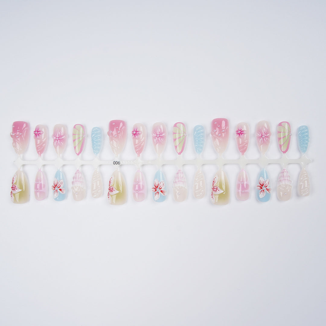 Artificial Flowers Nail Set Bowlift