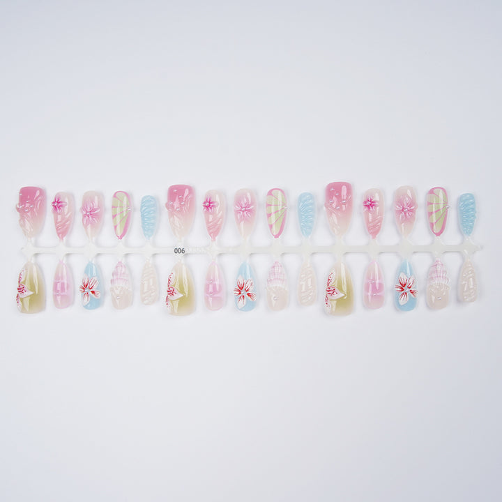 Artificial Flowers Nail Set Bowlift