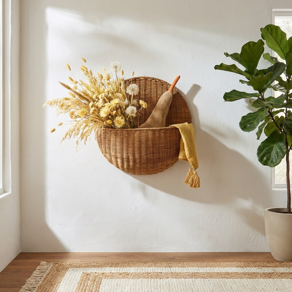 Wall basket for stylish storage Bowlift