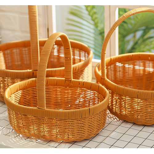 Elegant Handwoven Storage Basket Bowlift