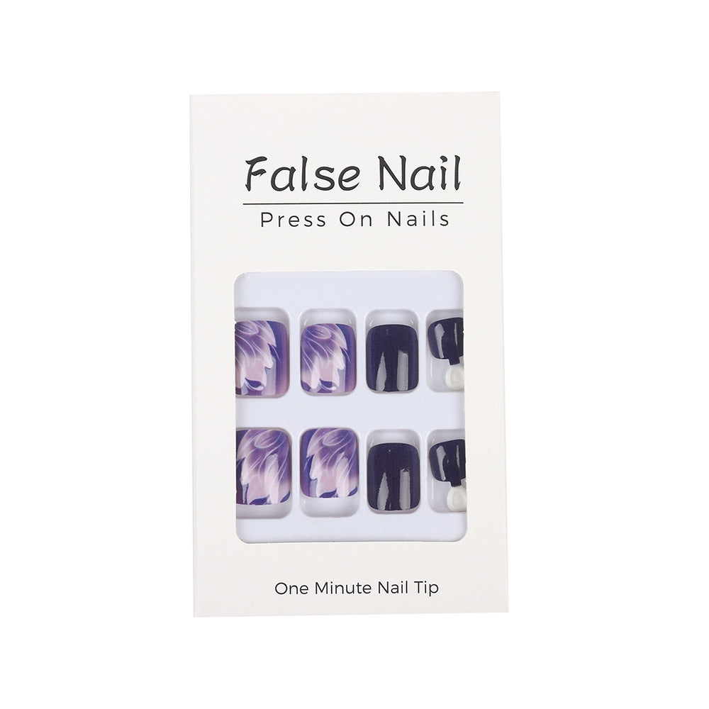 Artificial Nail Set with Creative Flower Designs Bowlift