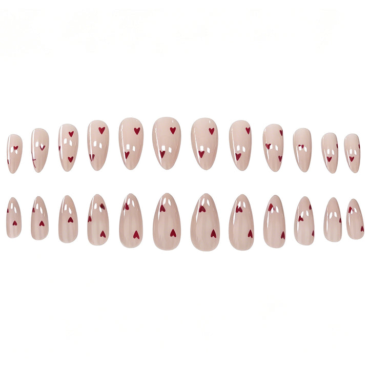 Heart-Design Acrylic Nail Enhancements Bowlift
