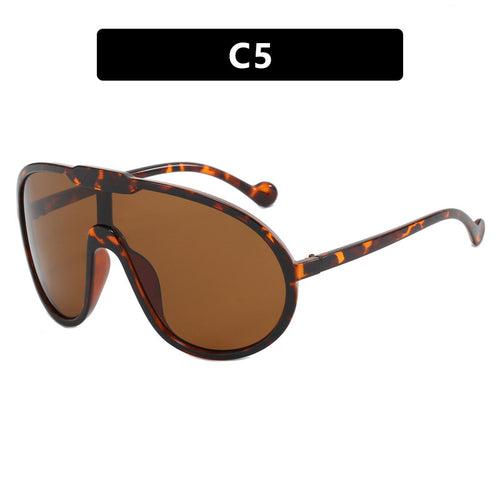 Women’s sporty sunglasses with wide frame and yellow lenses Bowlift