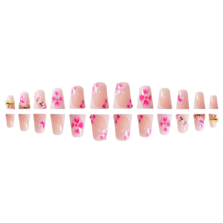 Floral Embellished Press-On Nail Extensions Bowlift
