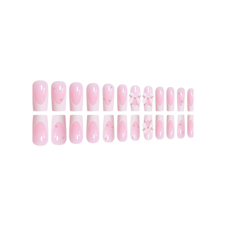 Decorative Press-On Nail Art with Bow Details Bowlift