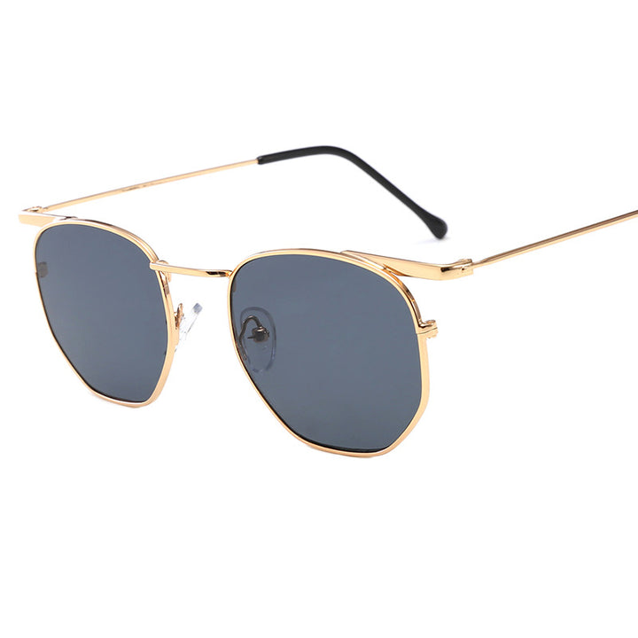 Women's fashionable rectangular glasses with elegant metal frame Bowlift