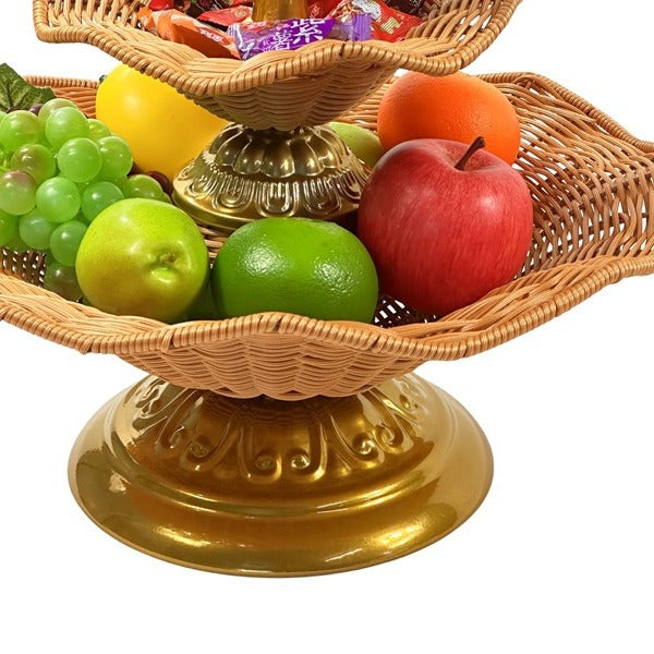 Women's elegant tray stand made of woven material Bowlift