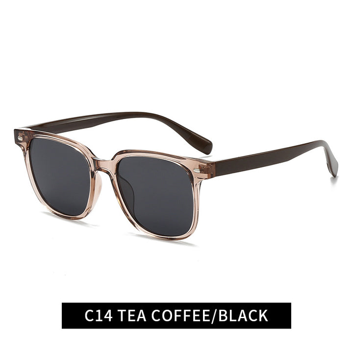 Women's modern square sunglasses with stylish, transparent frame Bowlift