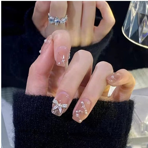 Elegant Floral Nail Art Extensions Bowlift