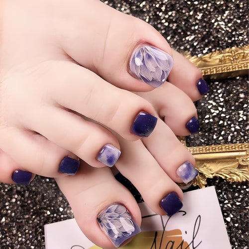 Artificial Nail Set with Creative Flower Designs Bowlift