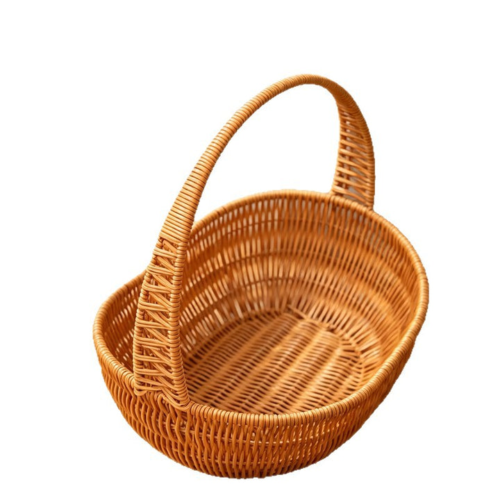 Handcrafted Natural Wicker Storage Basket Bowlift