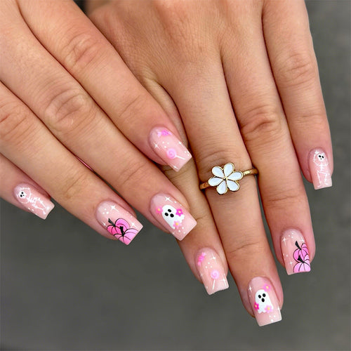 Acrylic nail set with creative animal and flower designs Bowlift