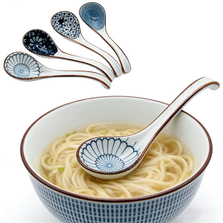 Artistic Ceramic Soup Spoons Set