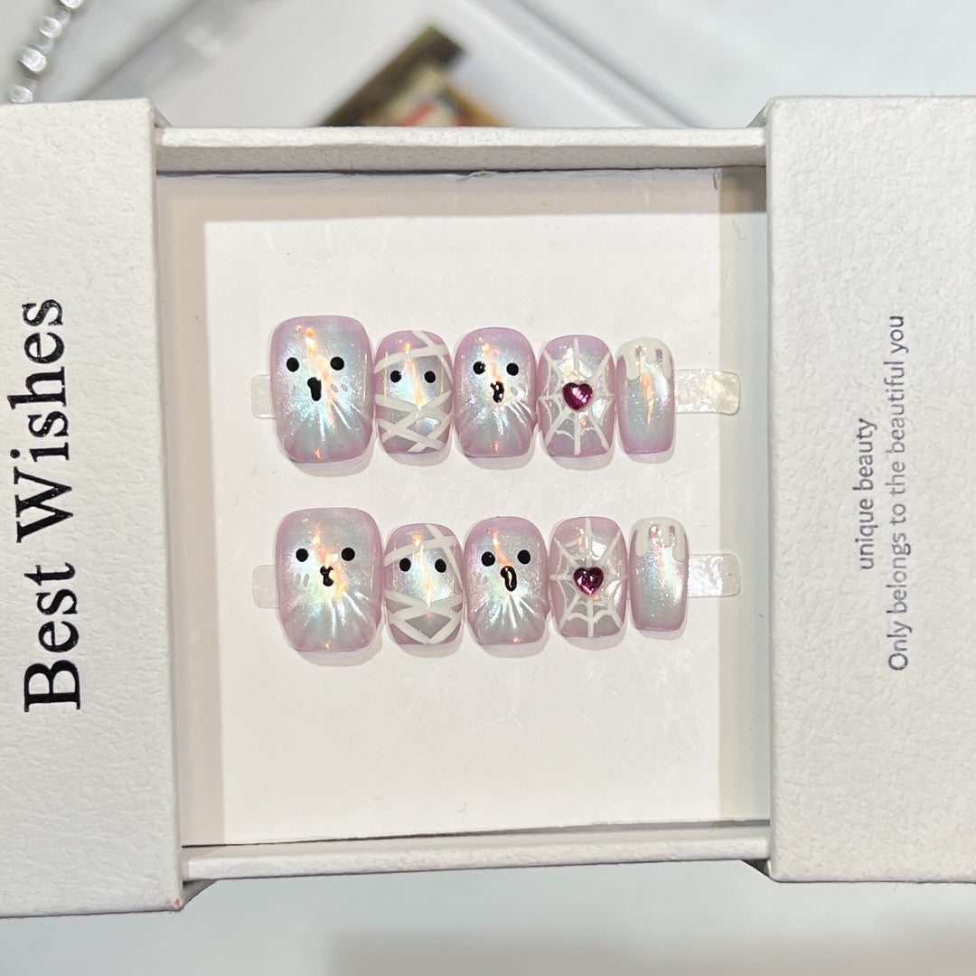 Whimsical Characters Press-On Nail Set Bowlift