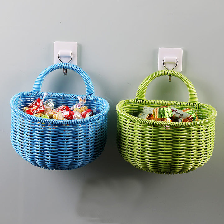 Chic Woven Storage Basket with Ergonomic Handle Bowlift