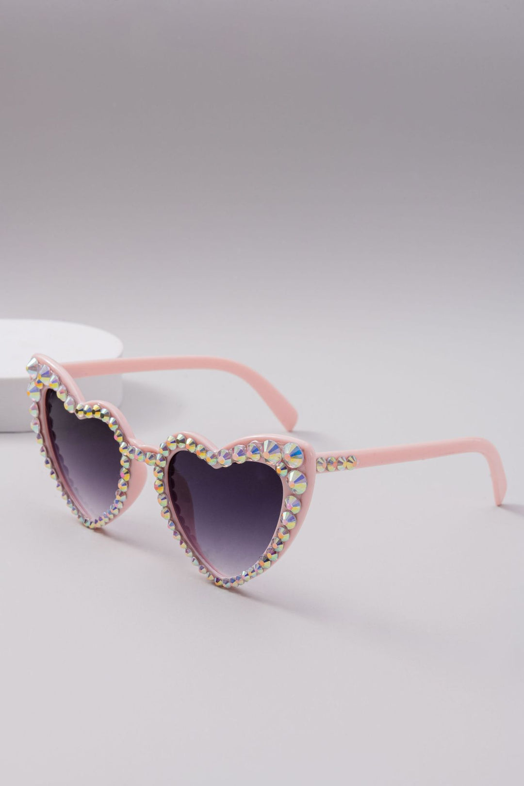 Women's Heart-Shaped Sparkle Sunglasses Bowlift