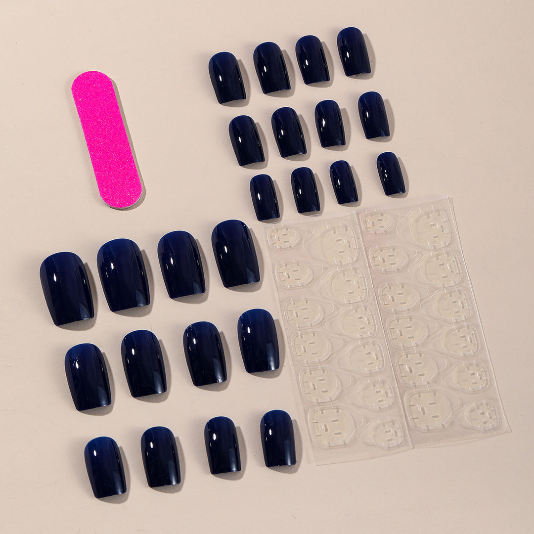 Glossy Long Square Nail Extensions Bowlift