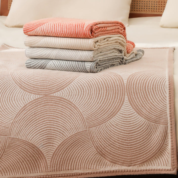 Textured Geometric Throw Blanket