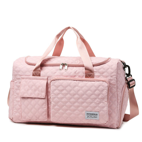 Quilted Multi-Compartment Sports Travel Duffel Bag Bowlift