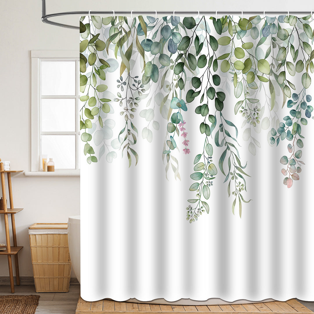 Floral Patterned Bathroom Shower Curtain Bowlift