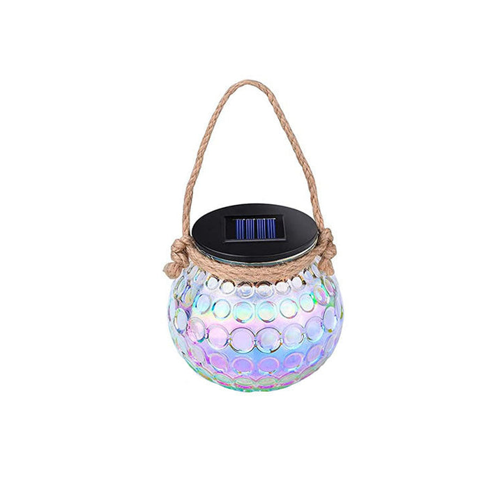 BowLift | Solar Cracked Glass Bottle LED Outdoor Decorative Hanging Light